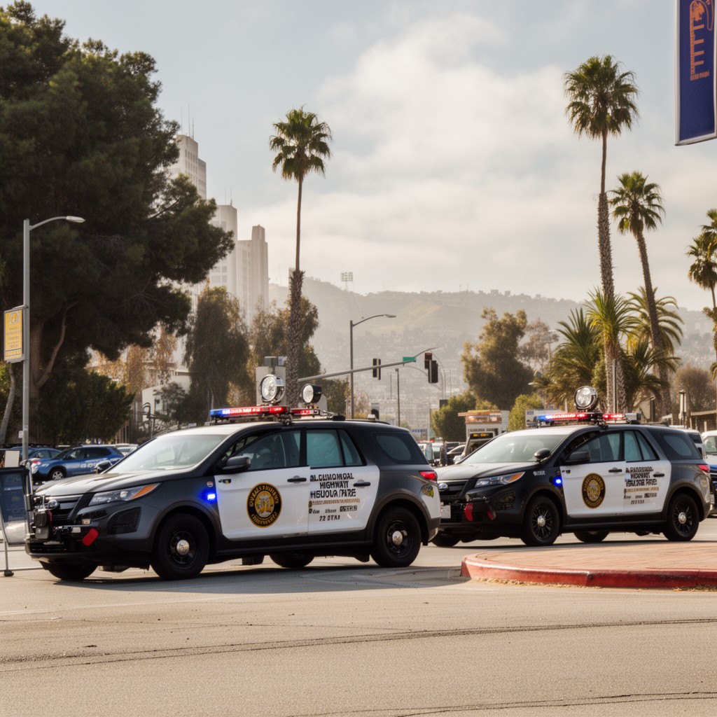 AI-generated illustration of California Highway Patrol