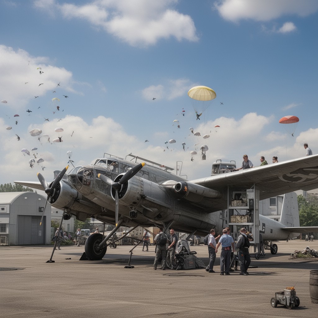 AI-generated illustration of Junkers Ju 52 aircraft