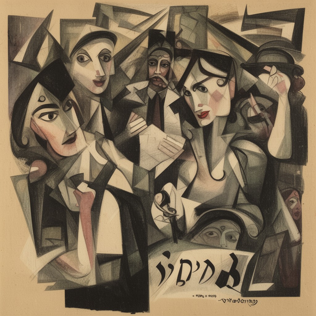 AI-generated illustration of Yiddish modernism