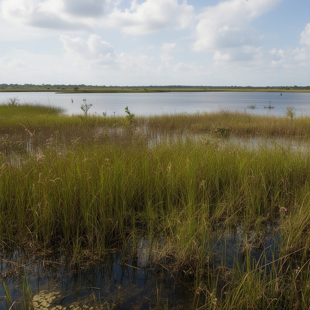 AI-generated illustration of Lake Mayaimi (historical name of Lake Okeechobee)
