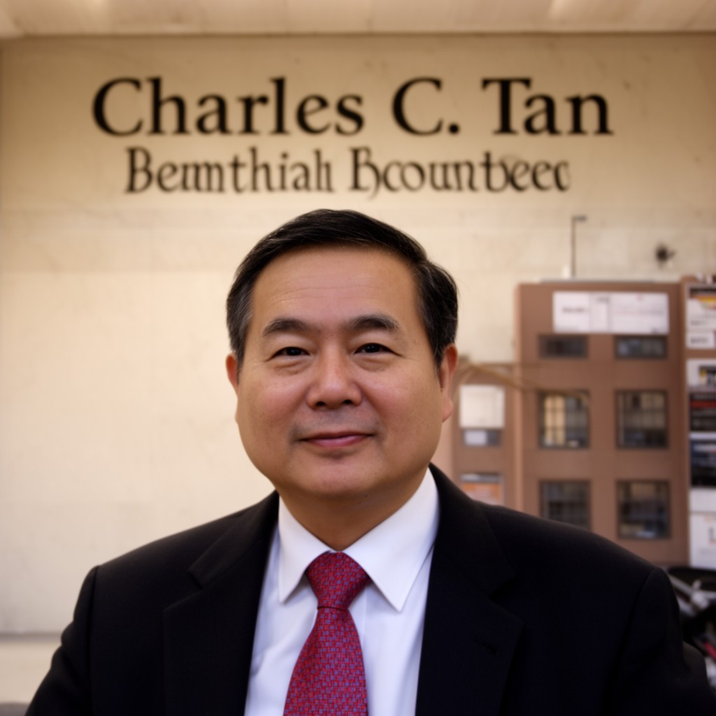 AI-generated illustration of Charles C. Tan