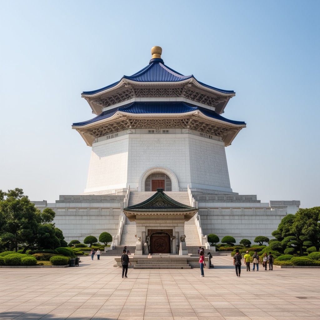 AI-generated illustration of Chiang Kai-shek Memorial Hall