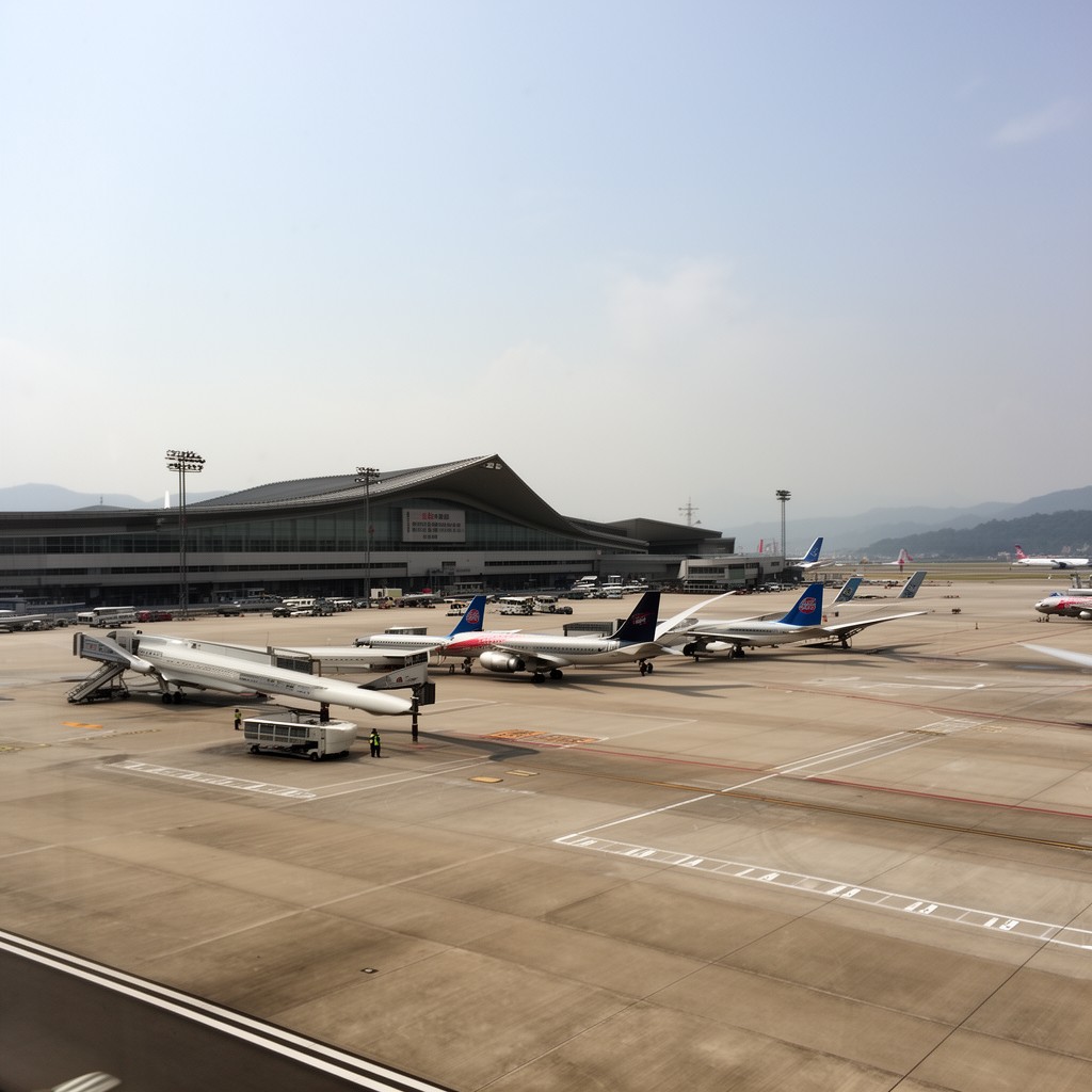 AI-generated illustration of Taipei Songshan Airport