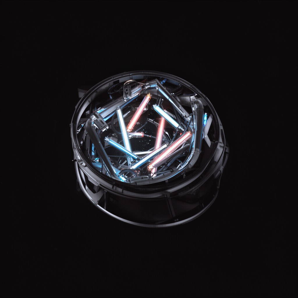 AI-generated illustration of Penrose process for energy extraction
