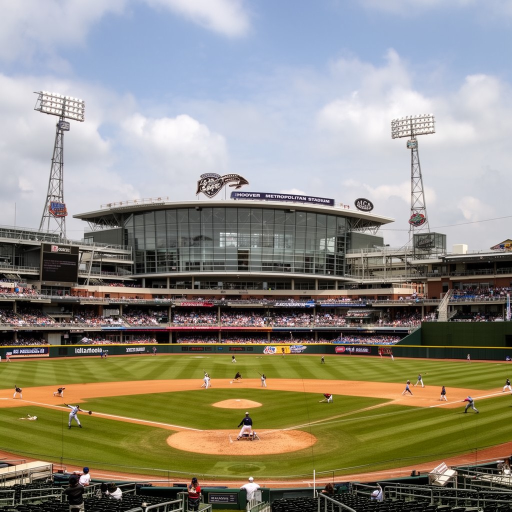 AI-generated illustration of Hoover Metropolitan Stadium