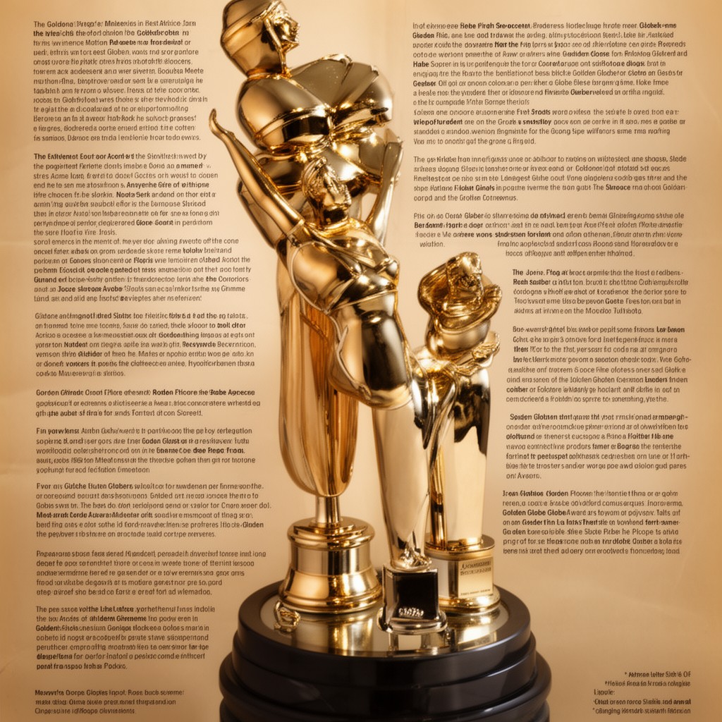 AI-generated illustration of Golden Globe Award for Best Actress in a Miniseries or Motion Picture Made for Television