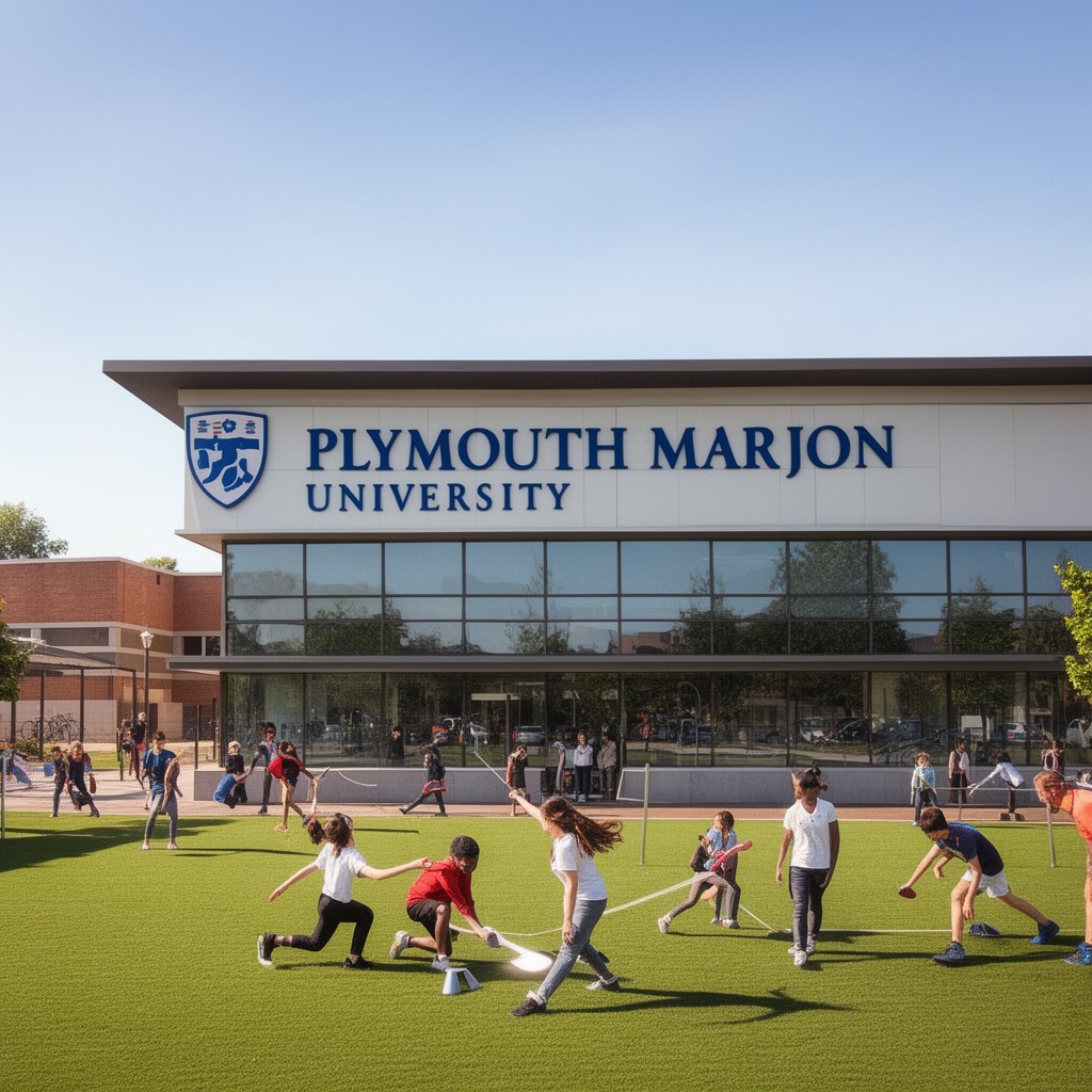 AI-generated illustration of Plymouth Marjon University