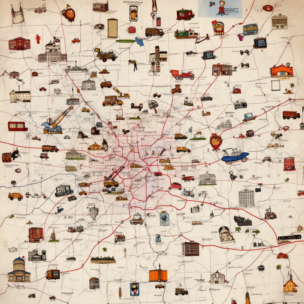 AI-generated illustration of Springfield metropolitan area