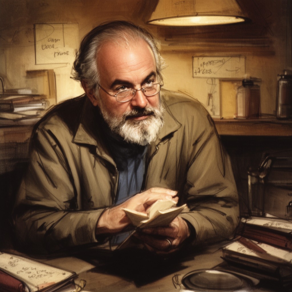 AI-generated illustration of Bruce Jay Friedman