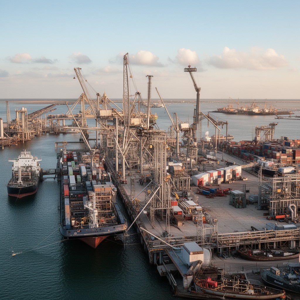 AI-generated illustration of Port of Corpus Christi