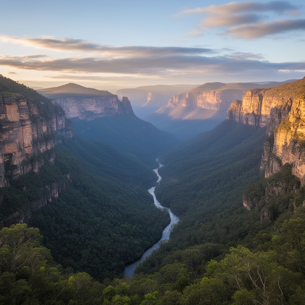 AI-generated illustration of Blue Mountains National Park