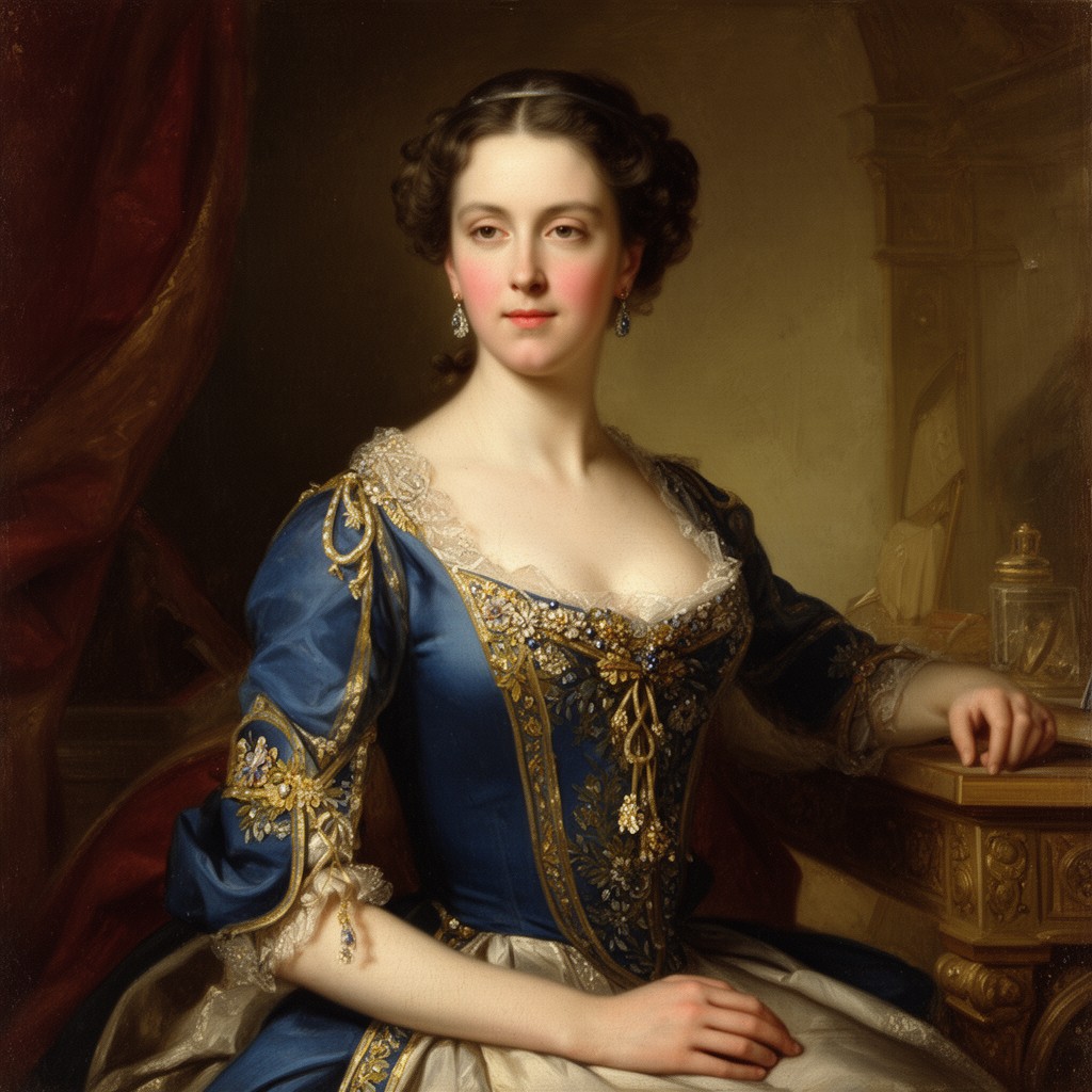 AI-generated illustration of Anna Petrovna, Duchess of Holstein-Gottorp