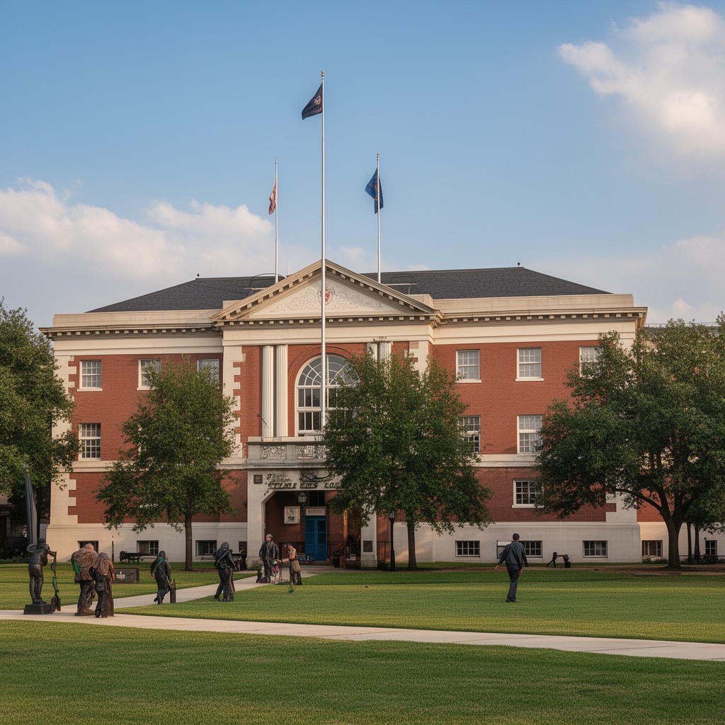 AI-generated illustration of Southwest Texas State Teachers College