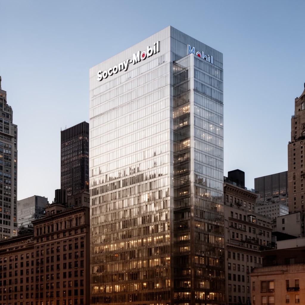 AI-generated illustration of Socony–Mobil Building