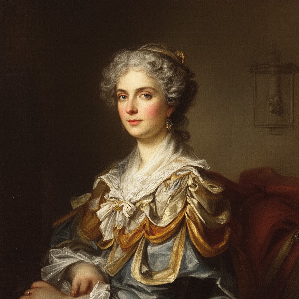 AI-generated illustration of Marie-Anne Pierrette Paulze