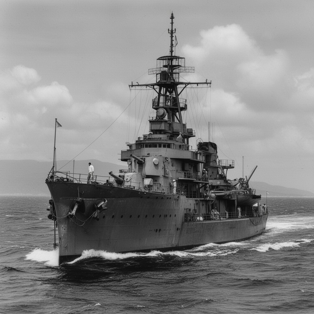 AI-generated illustration of Japanese cruiser Kako