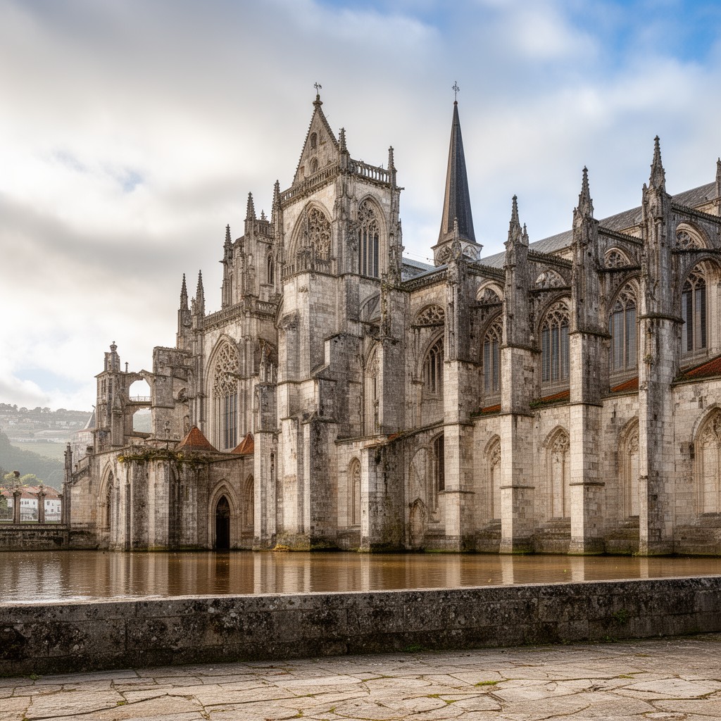 AI-generated illustration of Monastery of Santa Clara-a-Velha