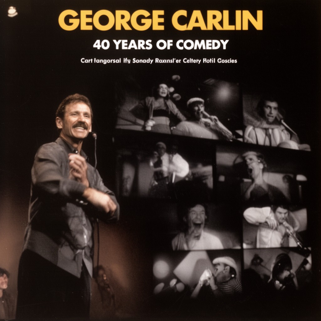 AI-generated illustration of George Carlin: 40 Years of Comedy