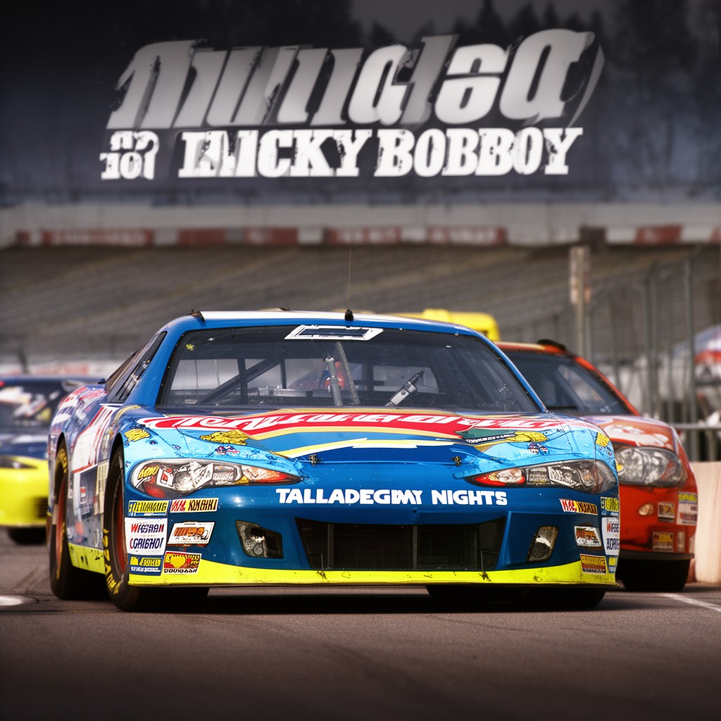 AI-generated illustration of Talladega Nights: The Ballad of Ricky Bobby