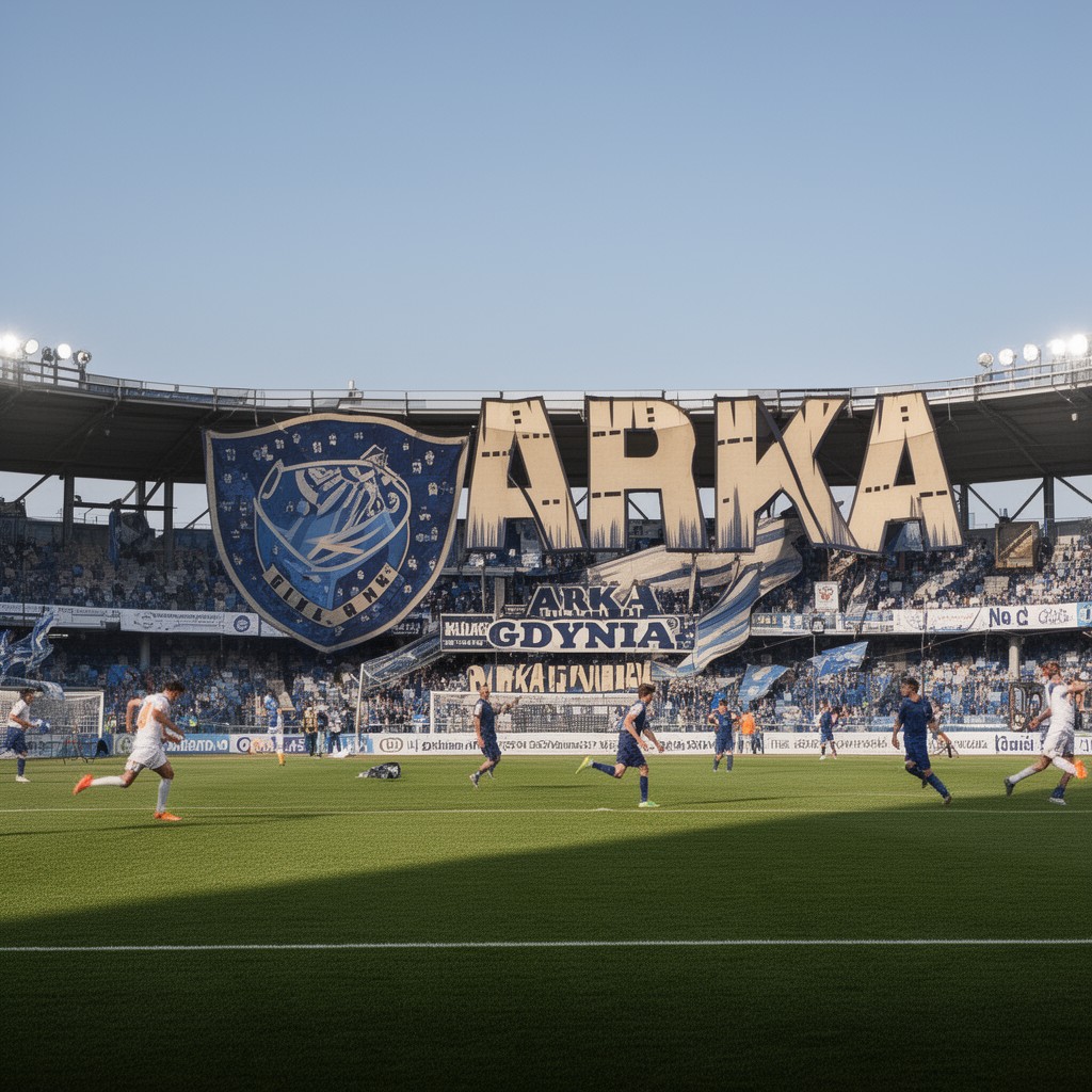 AI-generated illustration of Arka Gdynia