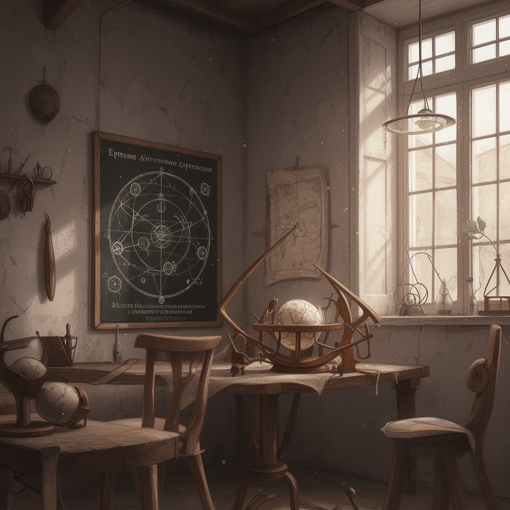 AI-generated illustration of Epitome Astronomiae Copernicanae