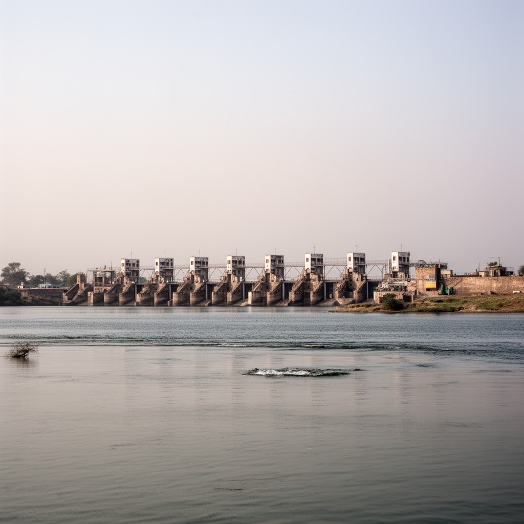 AI-generated illustration of Sukkur Barrage