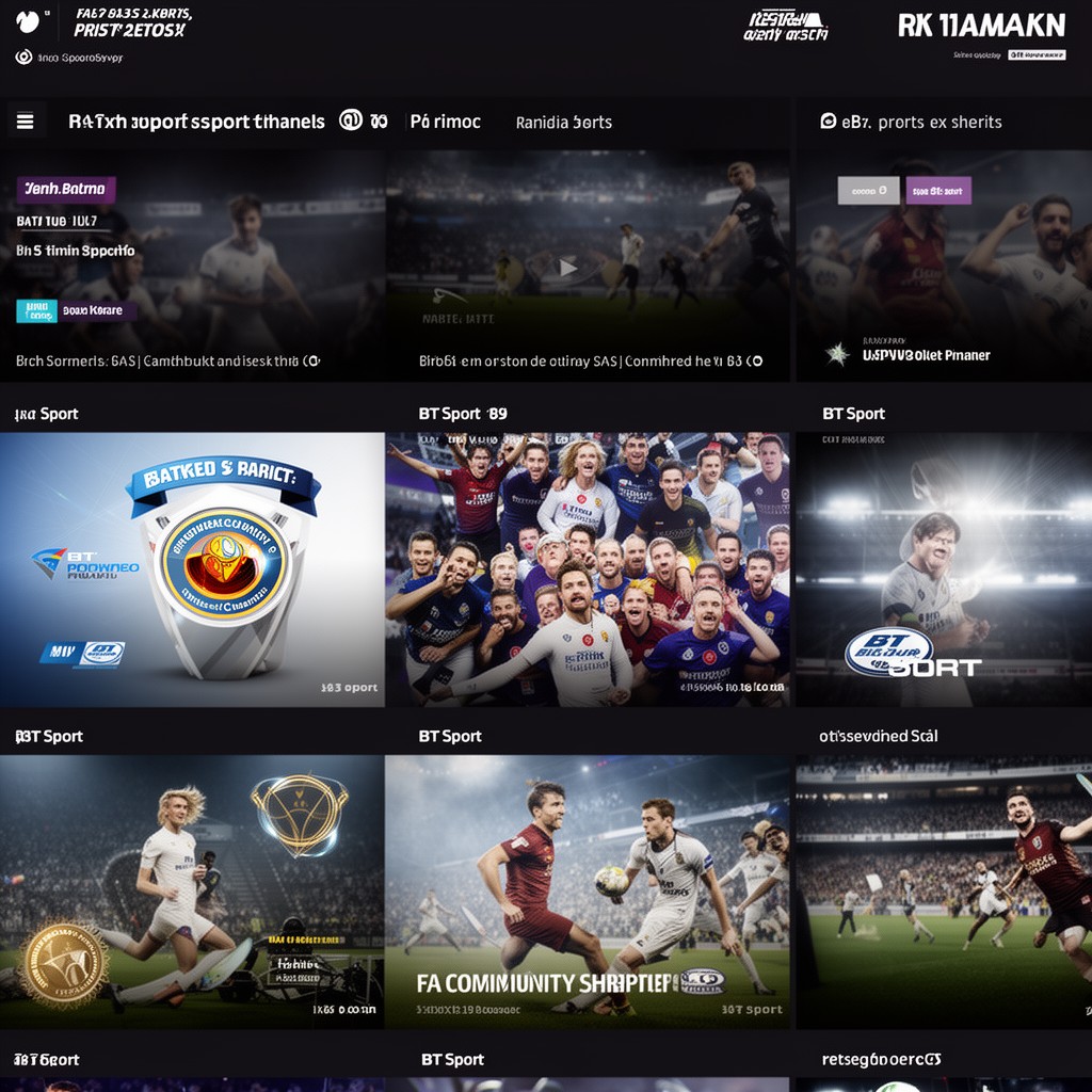 AI-generated illustration of BT Sport (various periods)