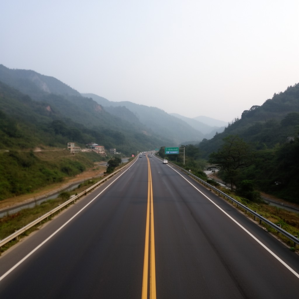 AI-generated illustration of China National Highway 106