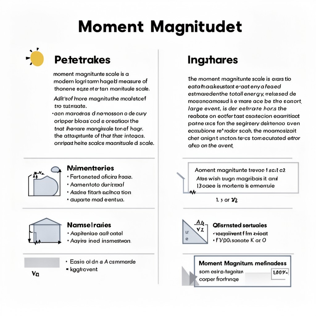 AI-generated illustration of moment magnitude scale