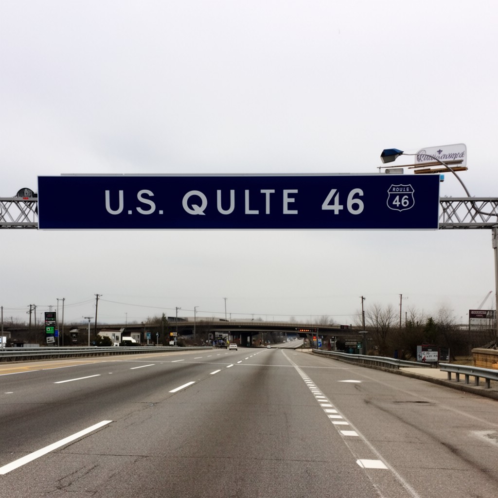 AI-generated illustration of U.S. Route 46
