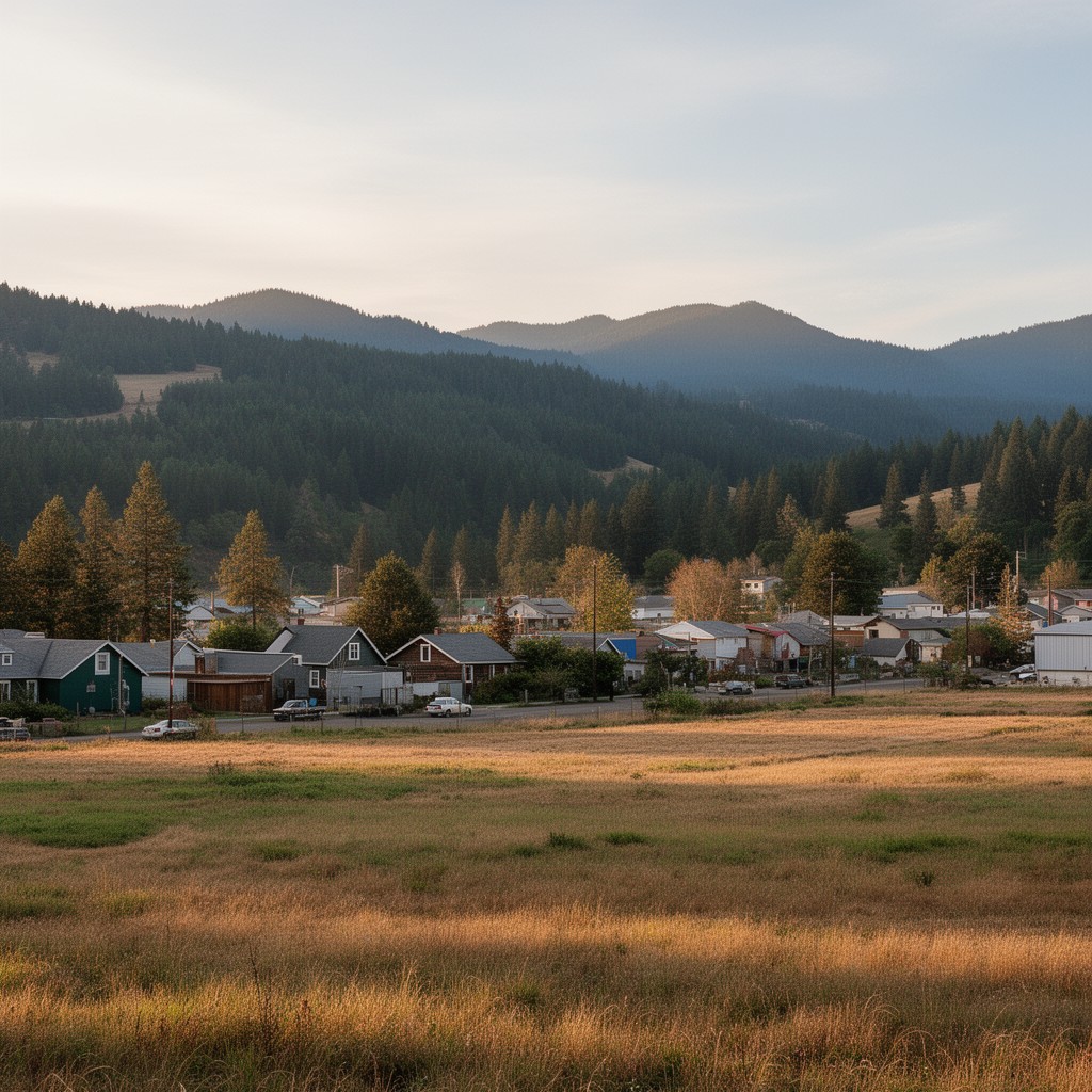 AI-generated illustration of Wren, Oregon