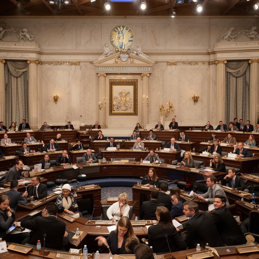 AI-generated illustration of Massachusetts Senate