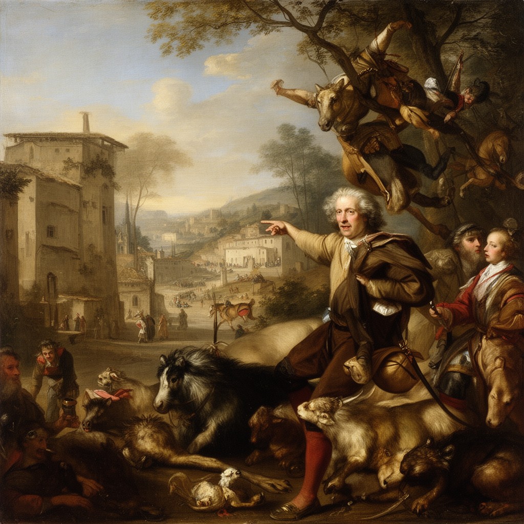 AI-generated illustration of Karel Dujardin