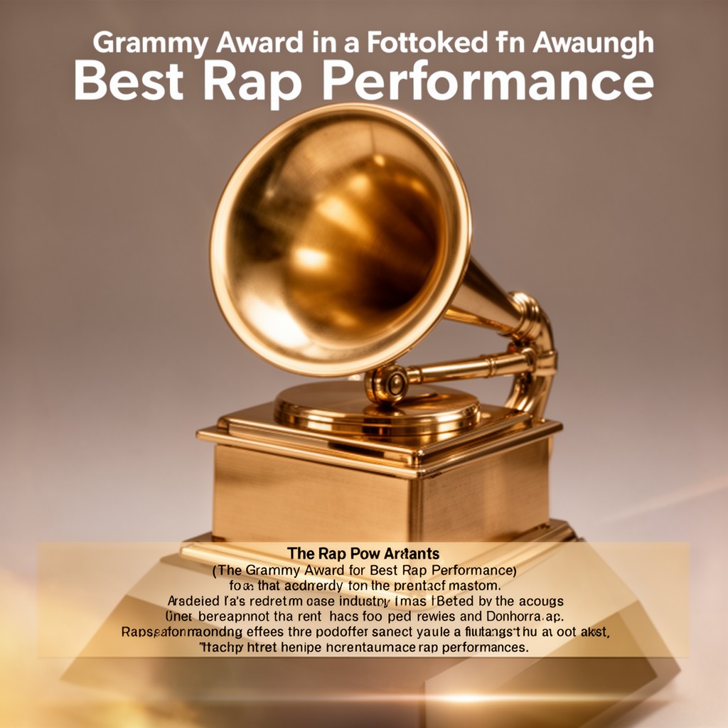 AI-generated illustration of Grammy Award for Best Rap Performance