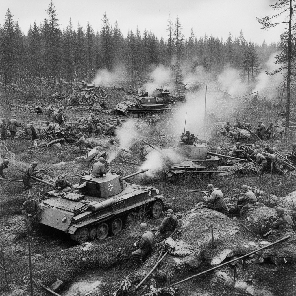 AI-generated illustration of Battle of Tankavaara