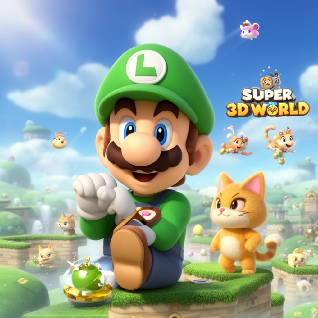 AI-generated illustration of Super Mario 3D World