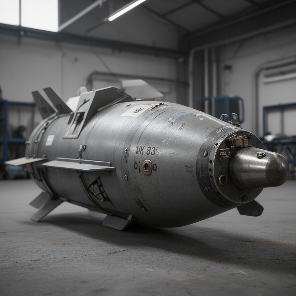 AI-generated illustration of Mk 83 bomb