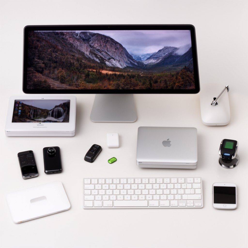 AI-generated illustration of Apple hardware