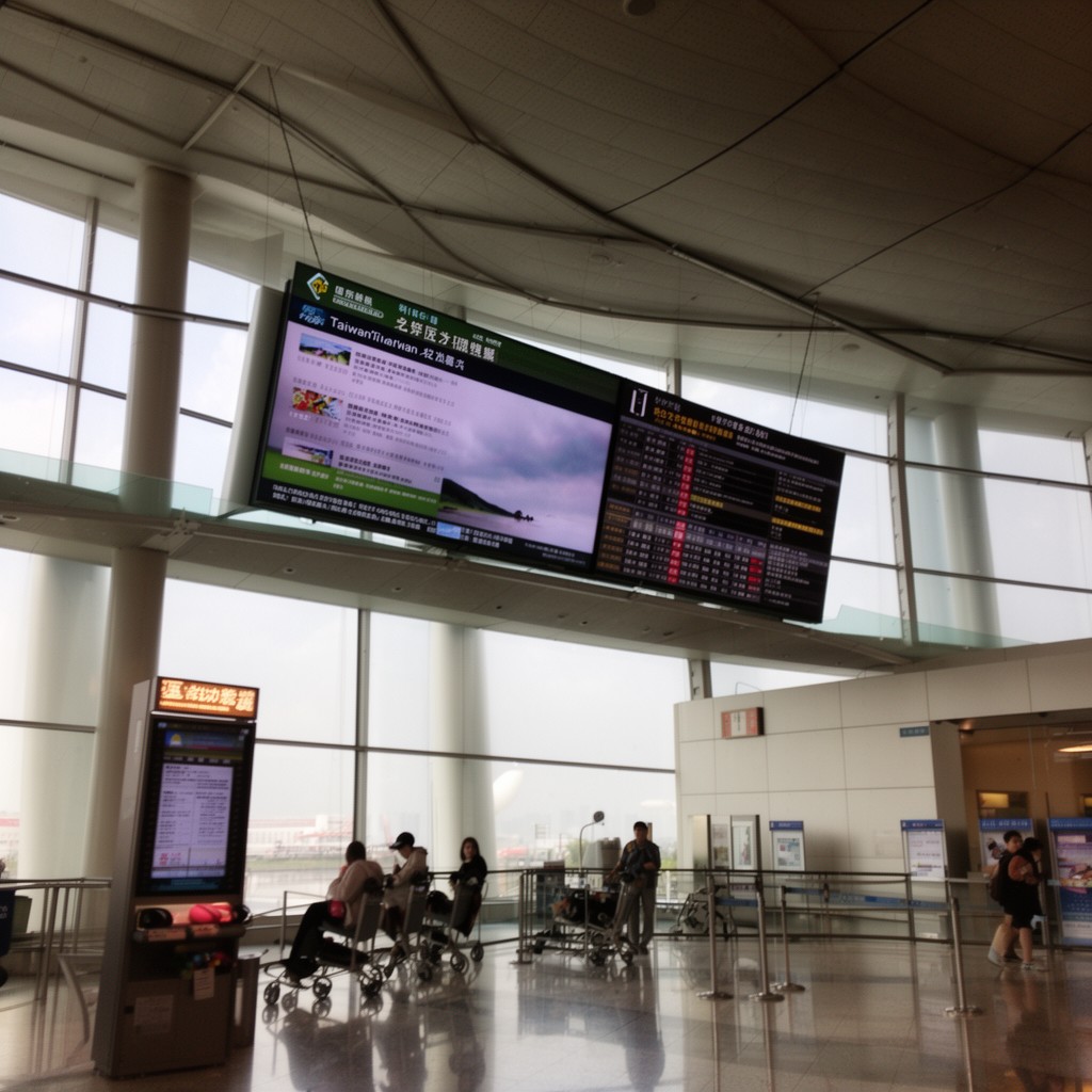 AI-generated illustration of Taiwan Taoyuan International Airport
