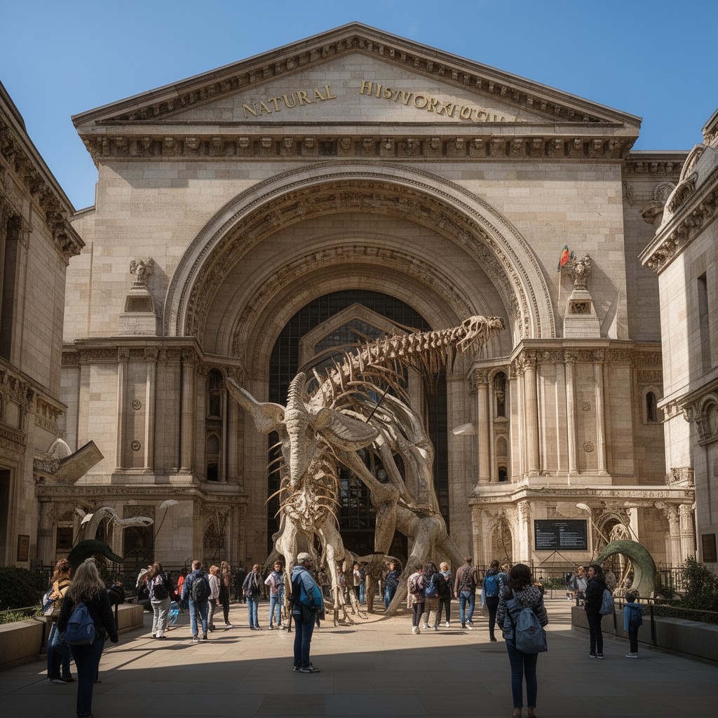 AI-generated illustration of Natural History Museum, London