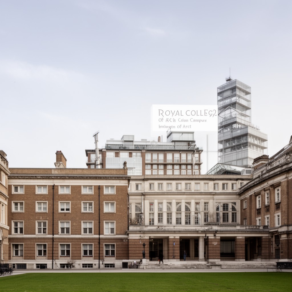 AI-generated illustration of Royal College of Art (Kensington campus)