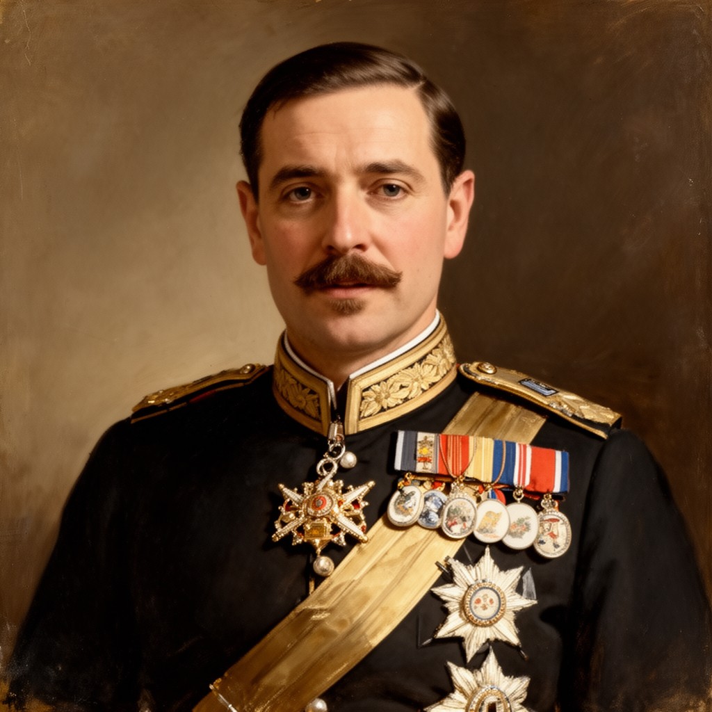 AI-generated illustration of George V