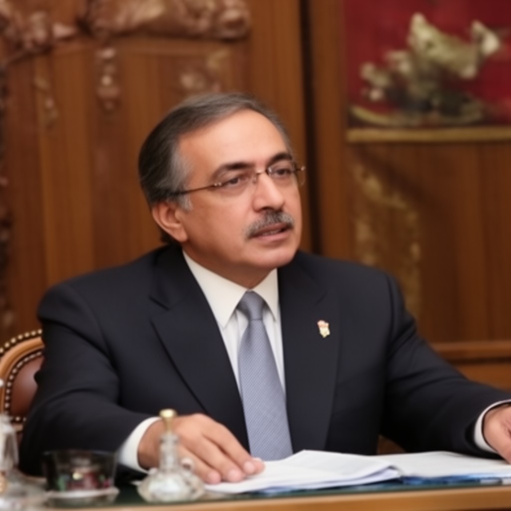 AI-generated illustration of President of Azad Jammu and Kashmir