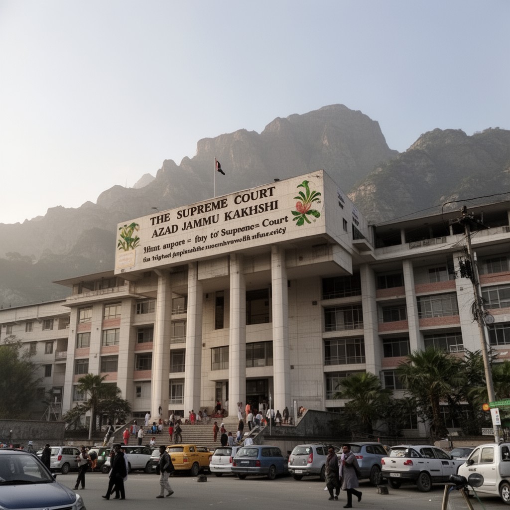 AI-generated illustration of Supreme Court of Azad Jammu and Kashmir