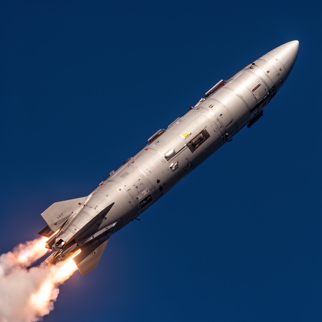 AI-generated illustration of Trident II D5 missile