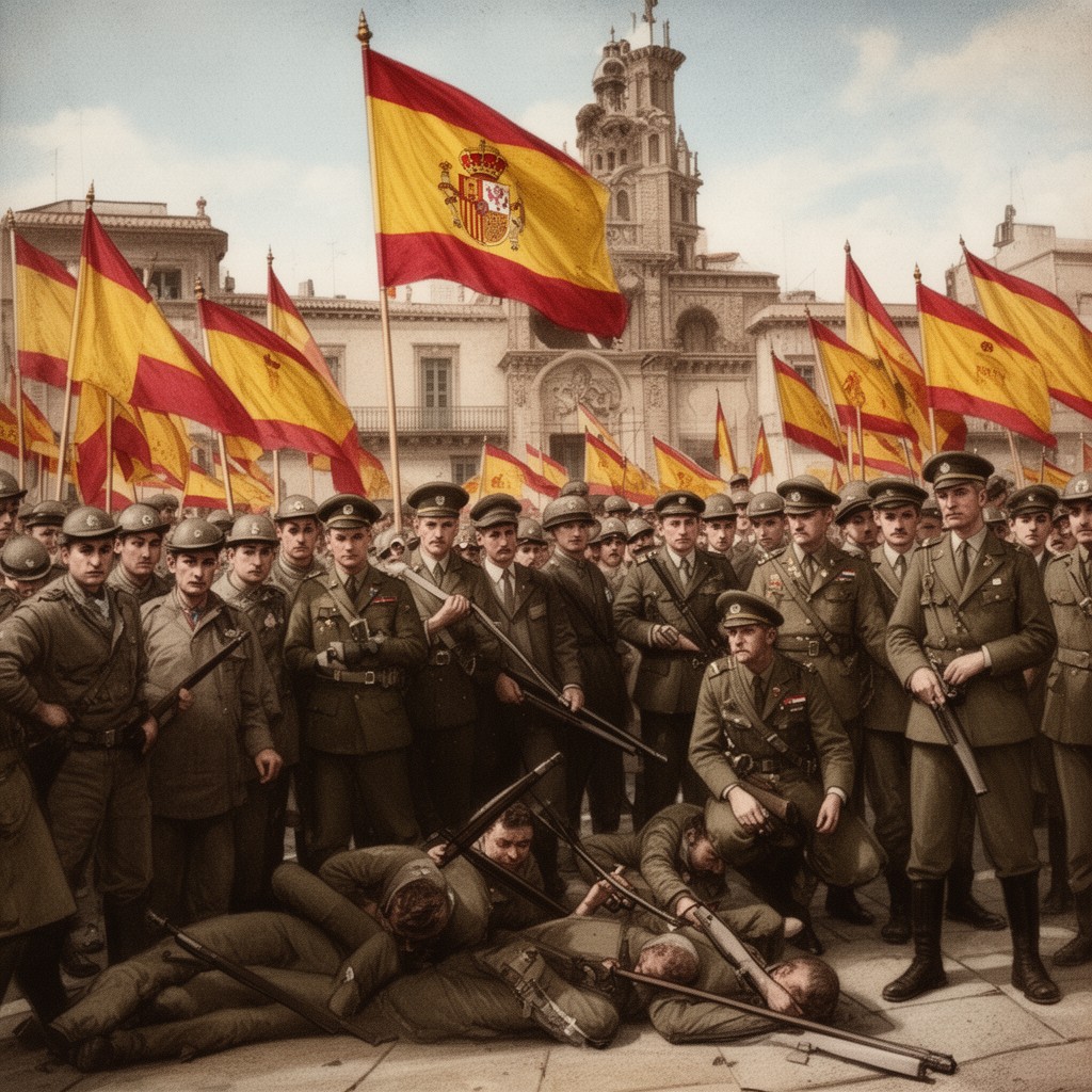 AI-generated illustration of Nationalist faction (Spain)