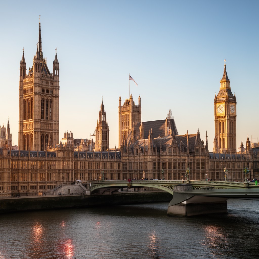 AI-generated illustration of Palace of Westminster