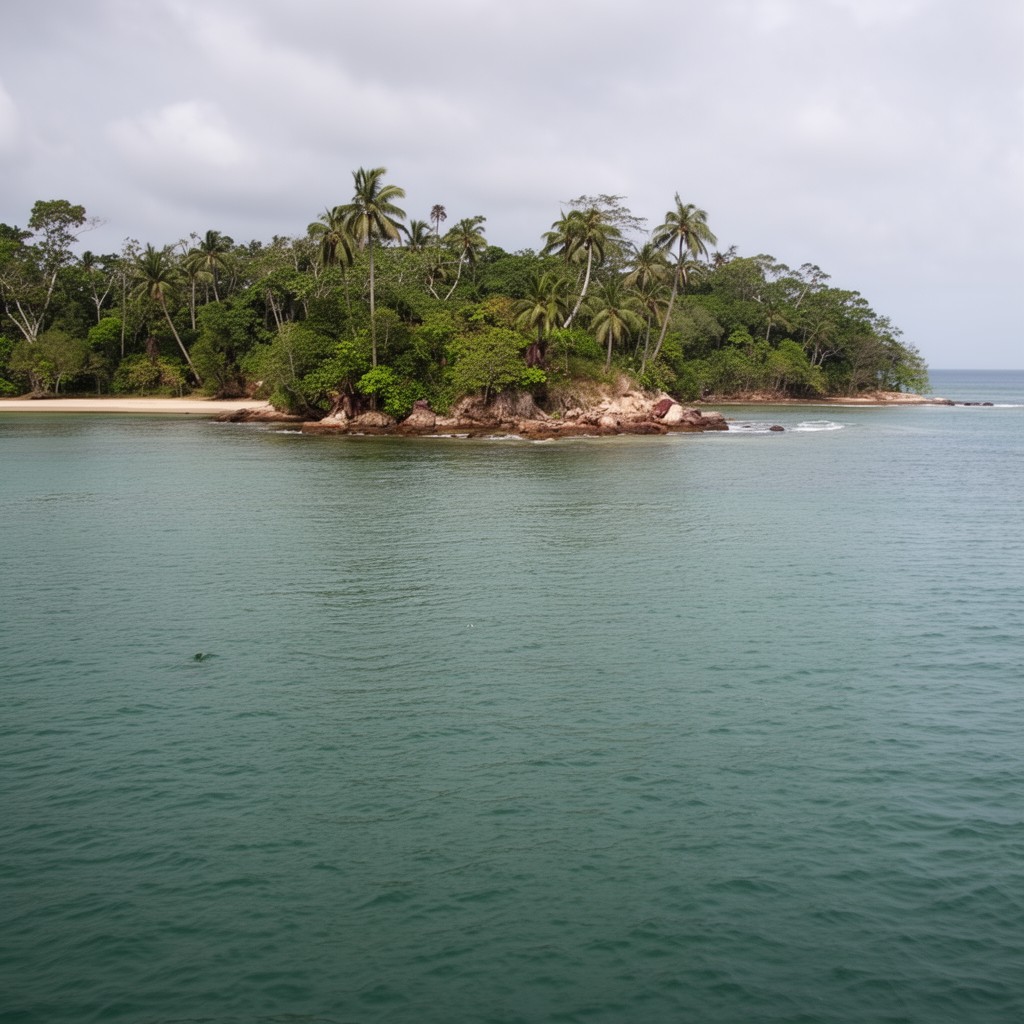 AI-generated illustration of North Sentinel Island
