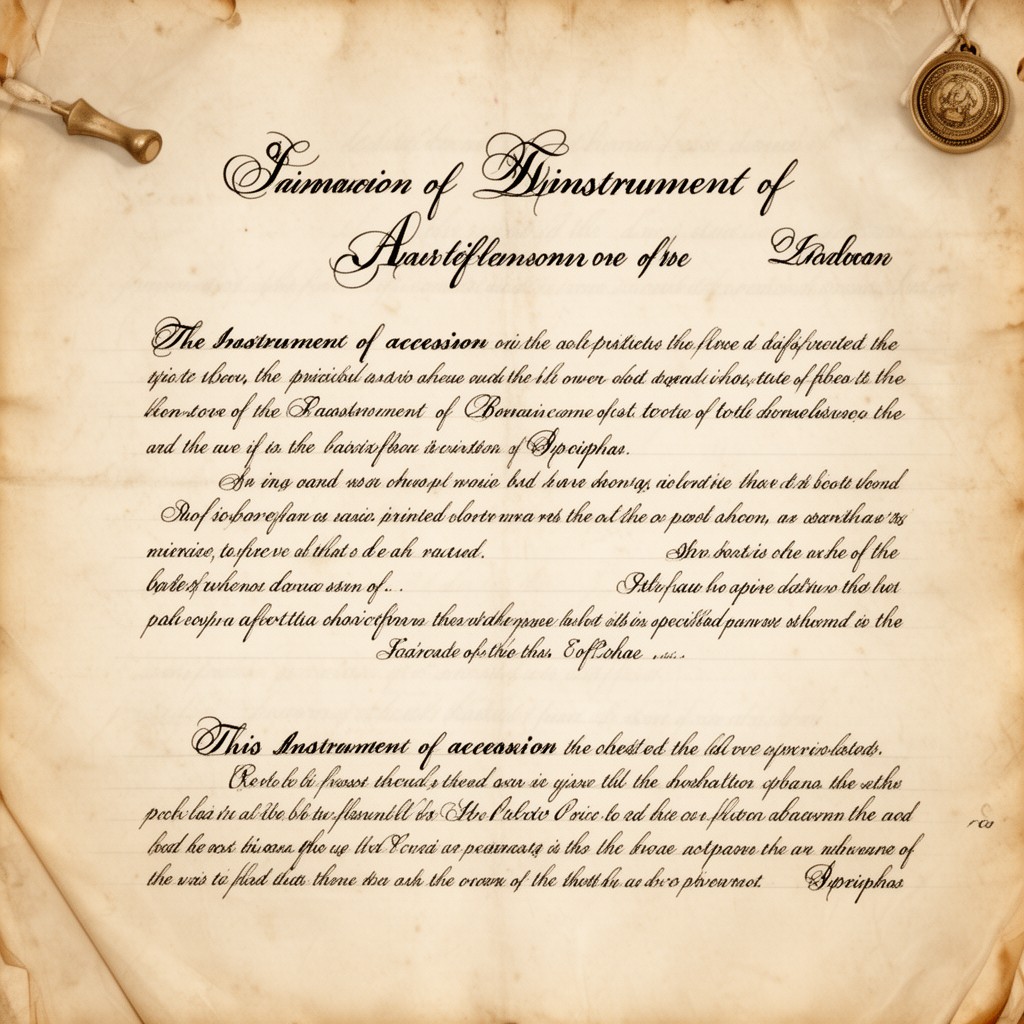 AI-generated illustration of Instrument of Accession