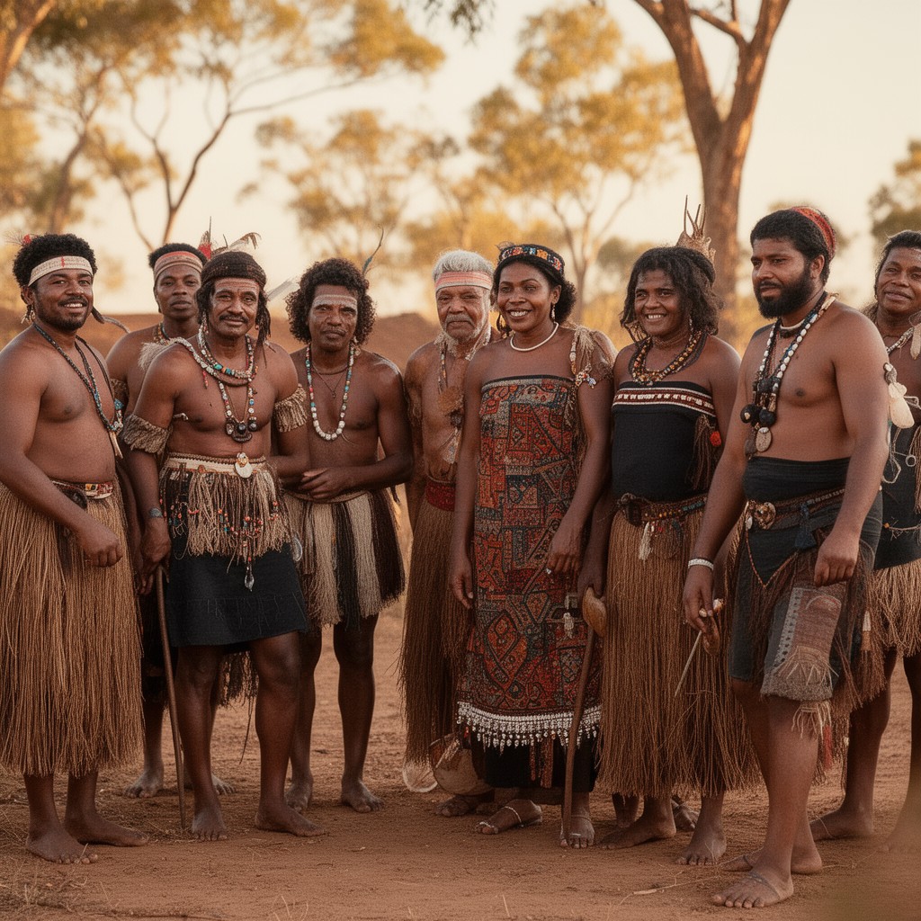 AI-generated illustration of Darumbal people